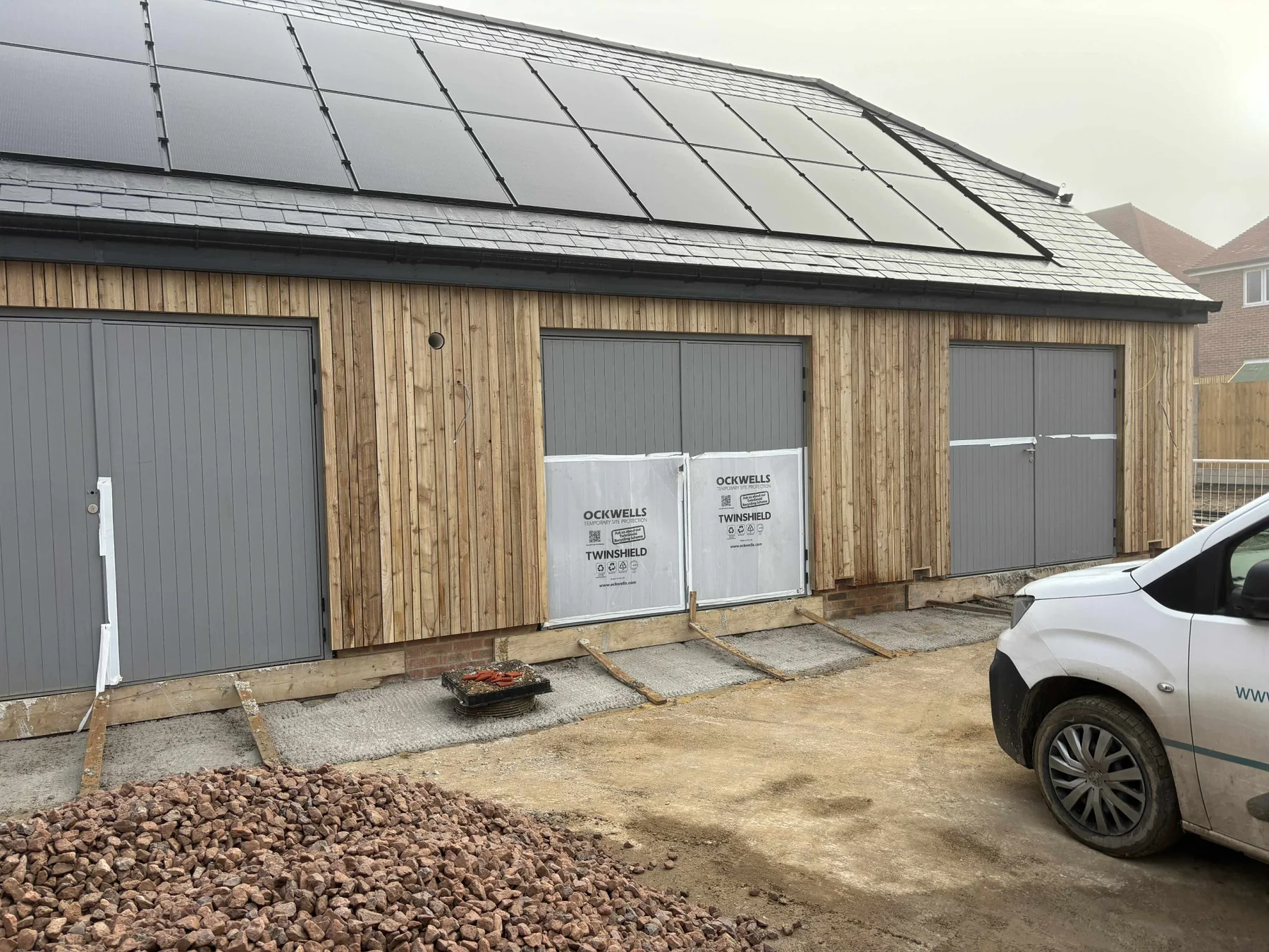 Natural timber cladding installation